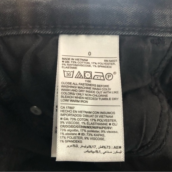 OLD Navy Size 0 Black Rockstar Super Skinny Ankle Jeans - Picture 5 of 5